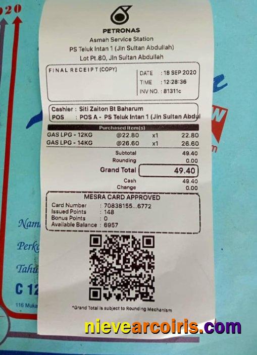 Petronas group payment receipt